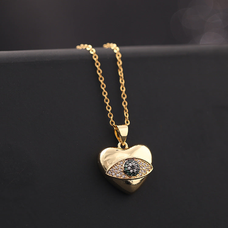 Collar Colgante De Ojo De Diablo De Cobre al por mayor